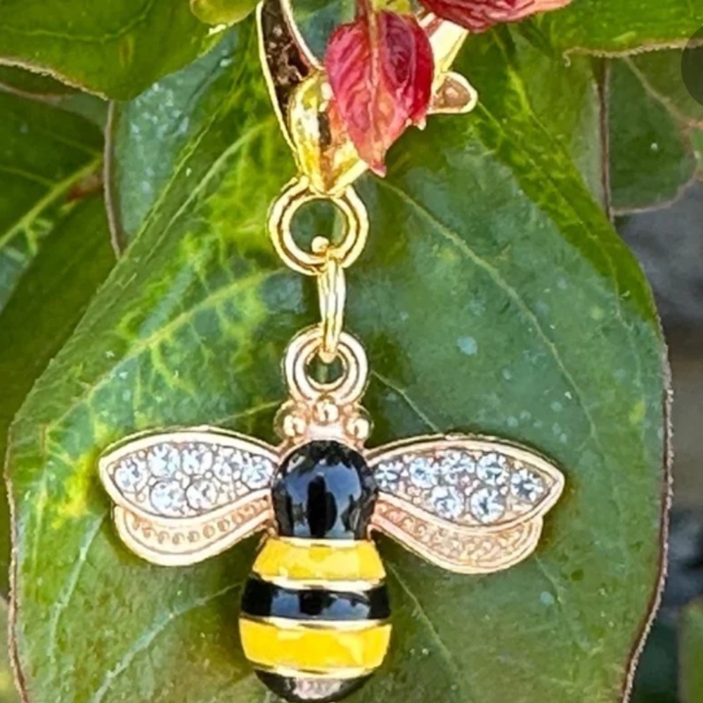 Mini Rhinestone Bee Bag Charm